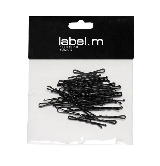 label.m Kirby Grip Wavy Black 38mm (Pack of 40)