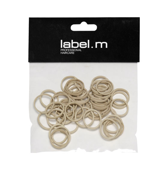 label.m No Pull Braiding Bands Beige 15mm (Pack of 50)