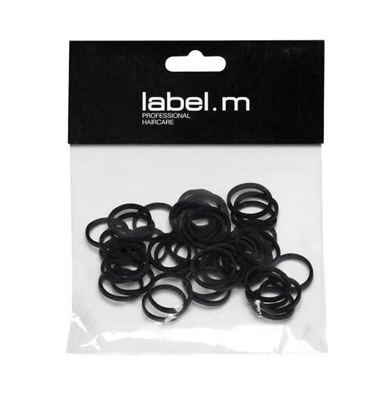label.m No Pull Braiding Bands Black 15mm (Pack of 50)