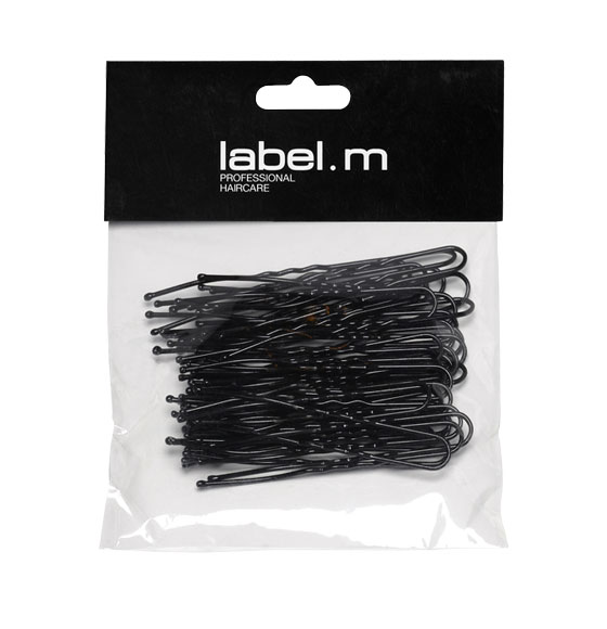 label.m Curved U-Pin Black (Pack of 40)