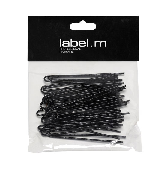 label.m Twisted U-Pin Black 70mm (Pack of 40)