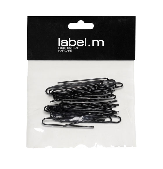 label.m Twisted U-Pin Black 50mm (Pack of 40)