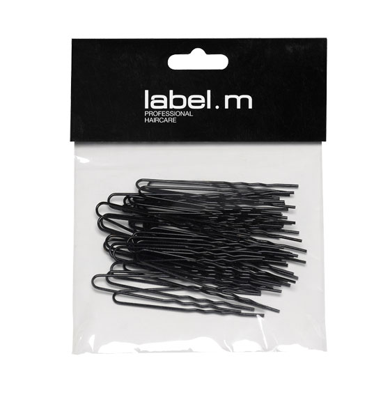 label.m U-Pin Wavy Black 60mm (Pack of 40)